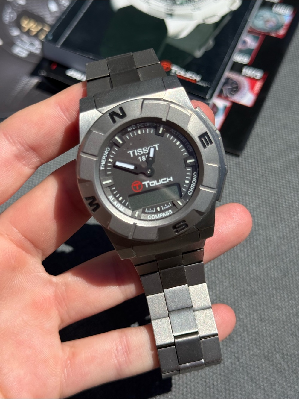 Tissot T-Touch Titanium Swiss Black Dial Sport Watch NEW